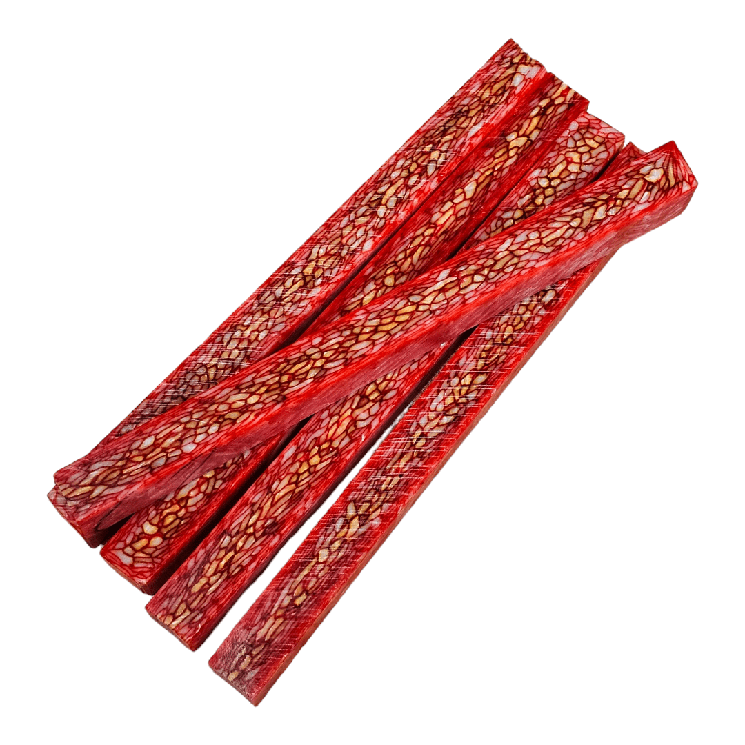 Erinoid Casein Pen Blanks Red