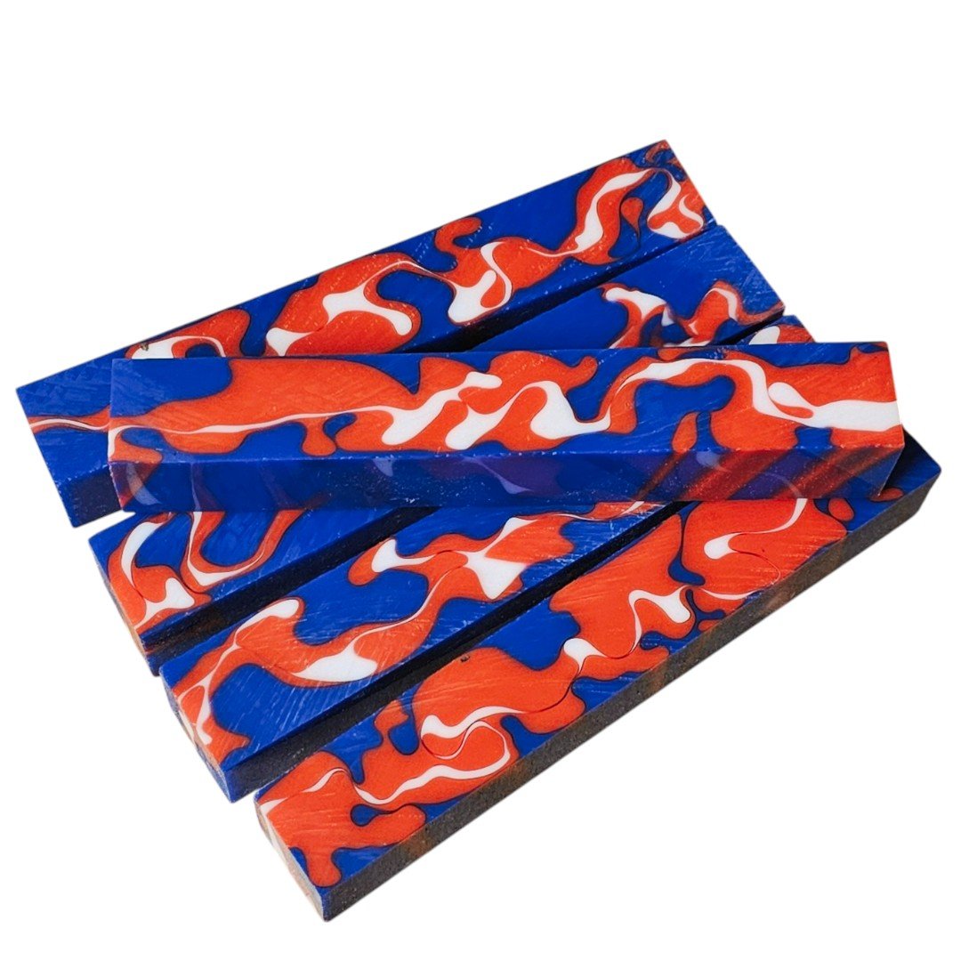 Erinoid Regular Acrylic Pen Blanks Red, White & Blue