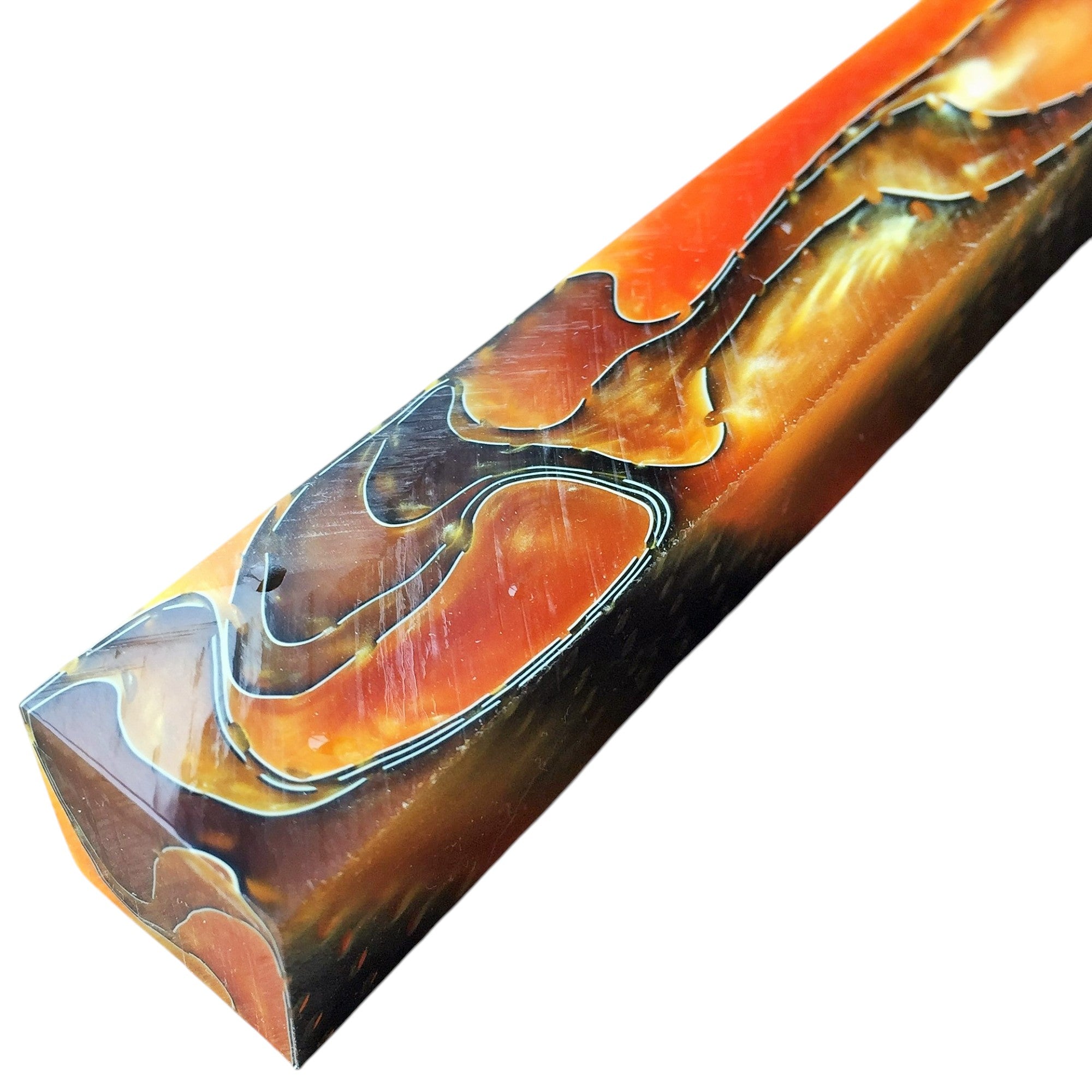 Erinoid Regular Acrylic Pen Blanks Orange Mesh