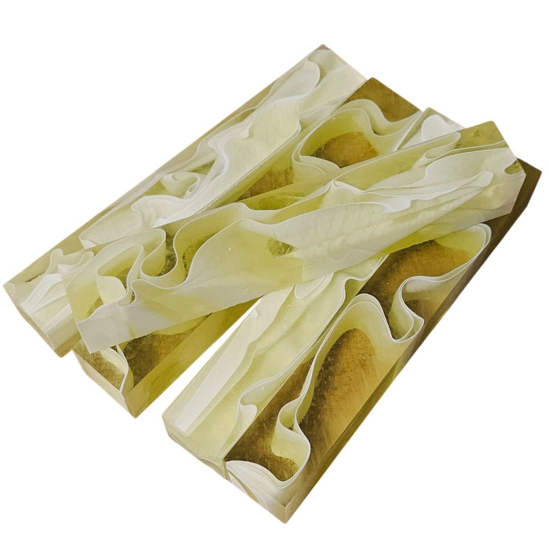 Erinoid Regular Acrylic Pen Blanks Yellow Glacier