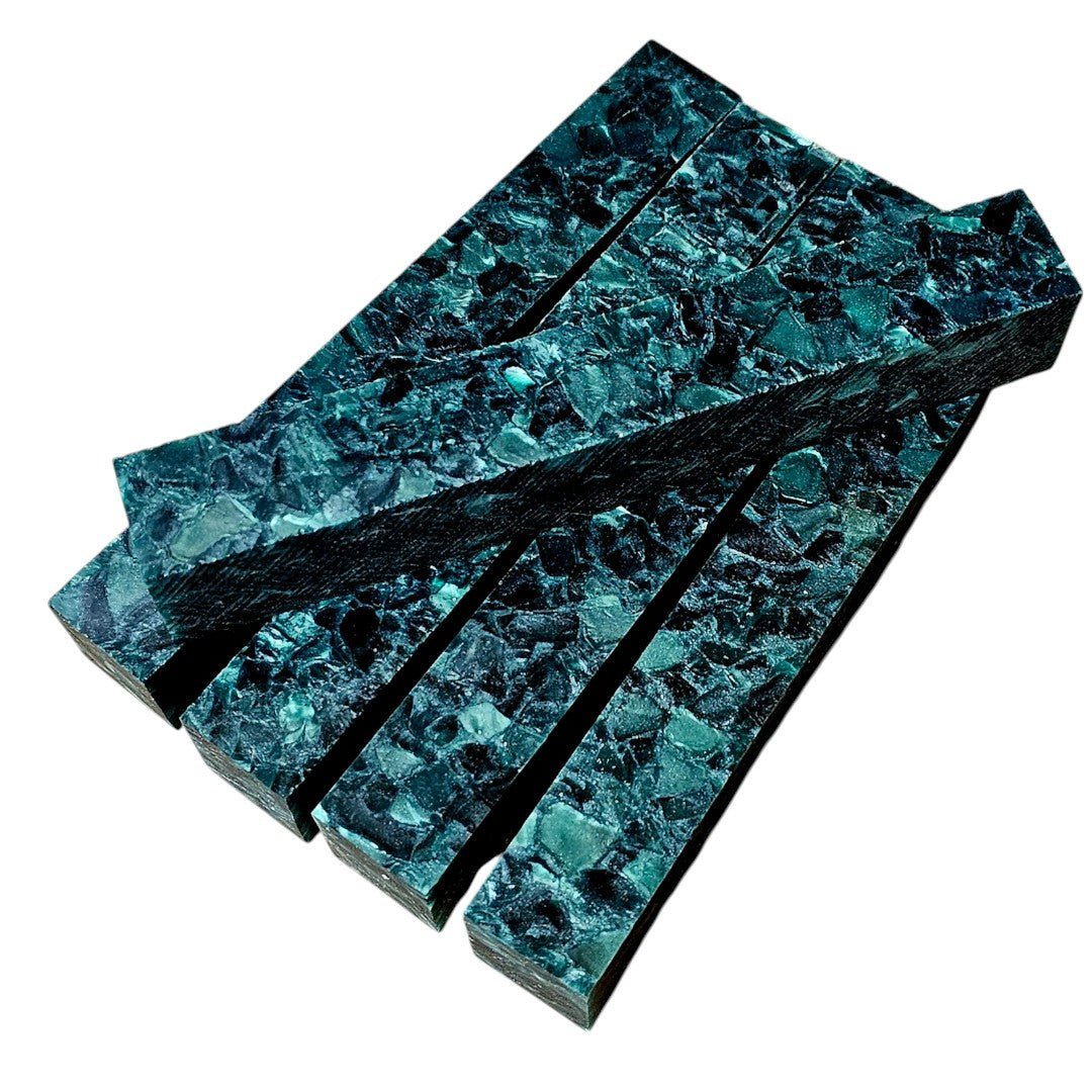 Erinoid Regular Acrylic Pen Blanks Green Crushed Velvet