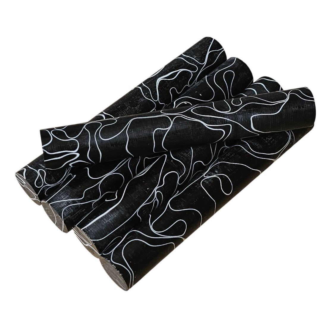 Erinoid Regular Acrylic Pen Blanks Black Mystique