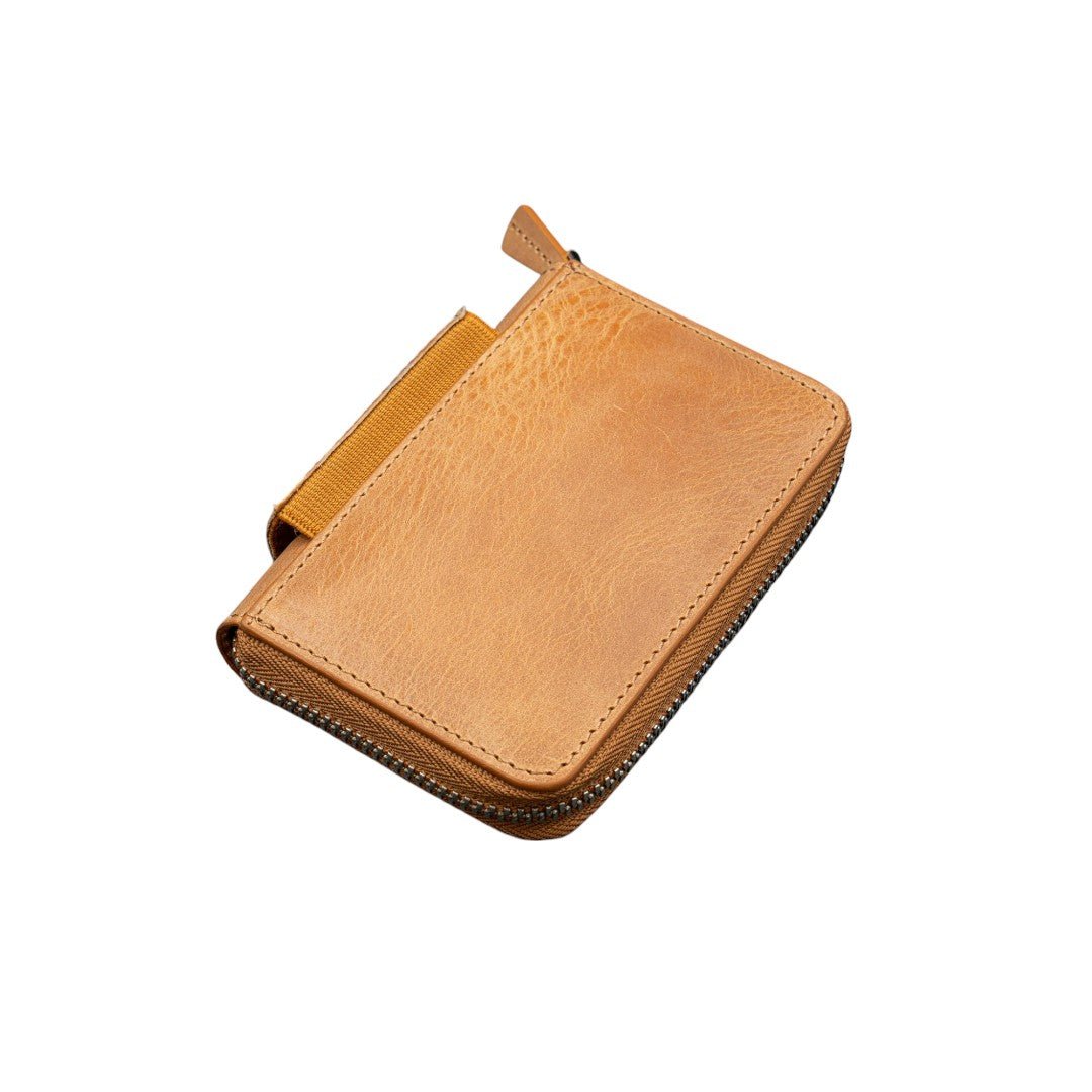 Galen EDC Leather Wallet Crazy Horse Honey Ochre