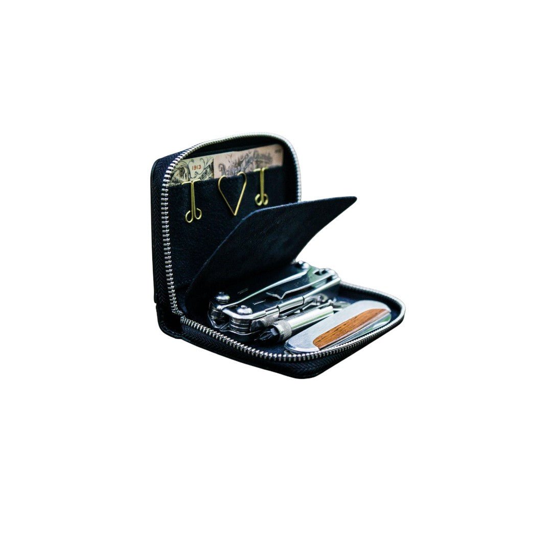 Galen EDC Leather Wallet Black