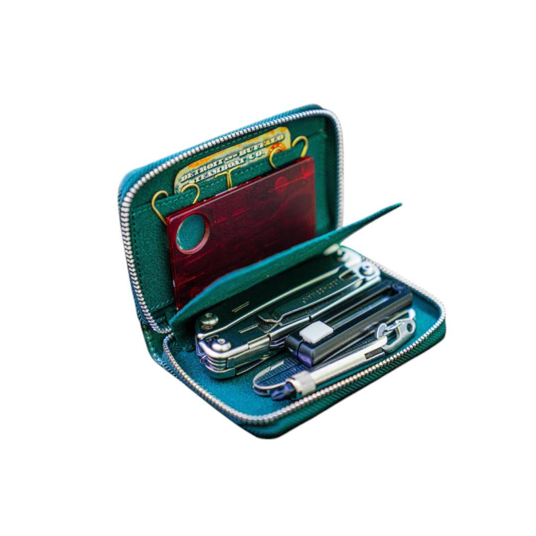 Galen EDC Leather Wallet Crazy Horse Green