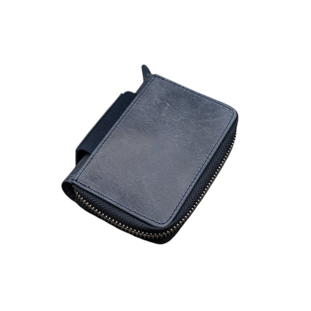 Galen EDC Leather Wallet Crazy Horse Blue