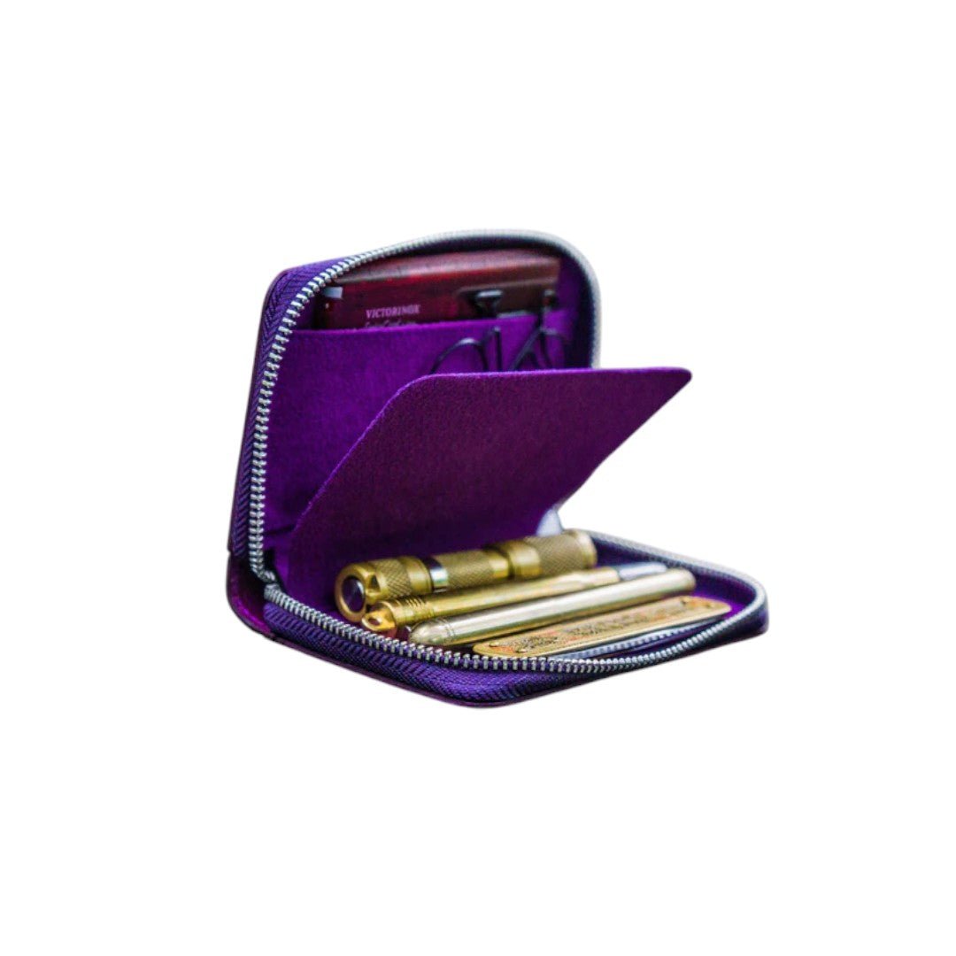Galen EDC Leather Wallet Purple