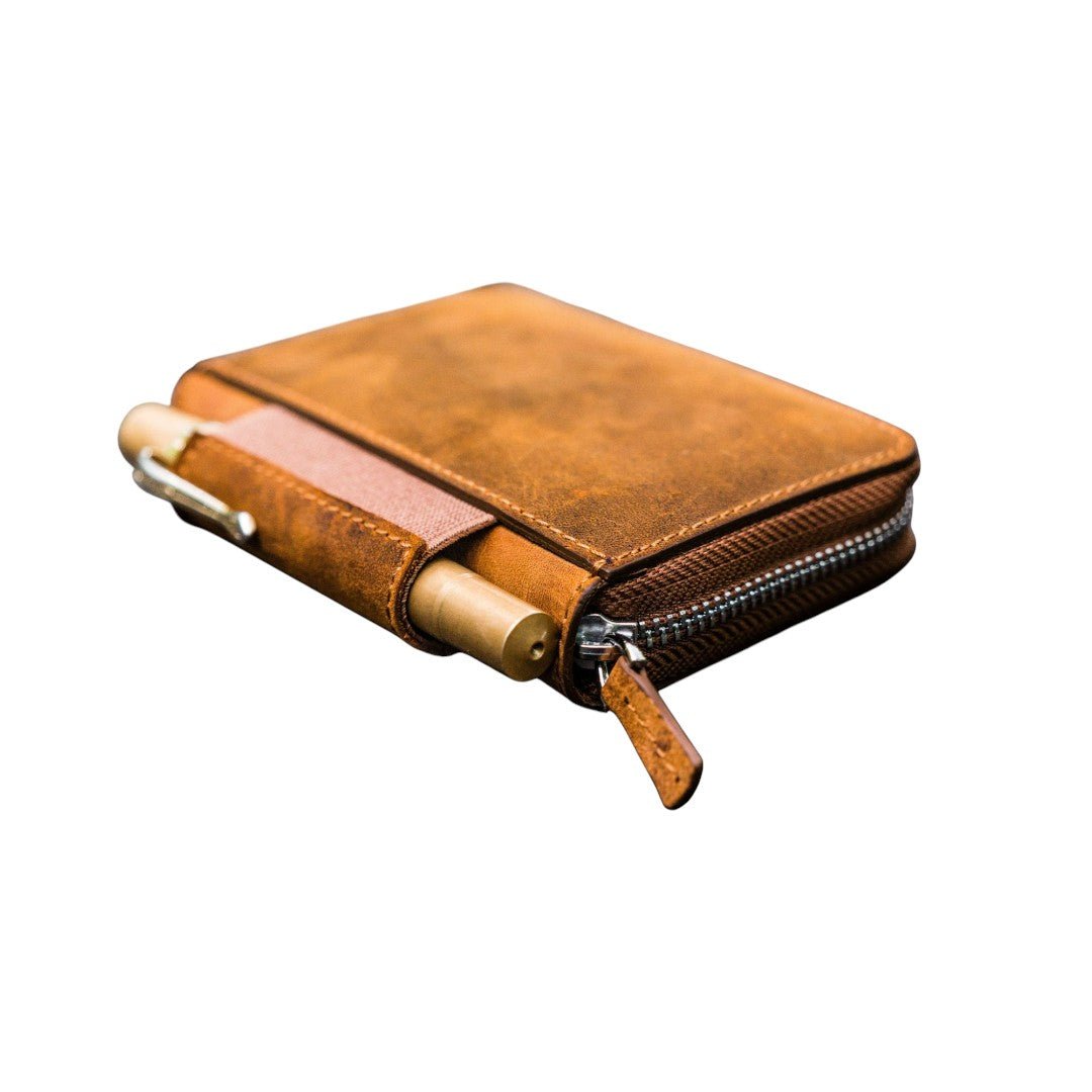 Galen EDC Leather Wallet Crazy Horse Brown