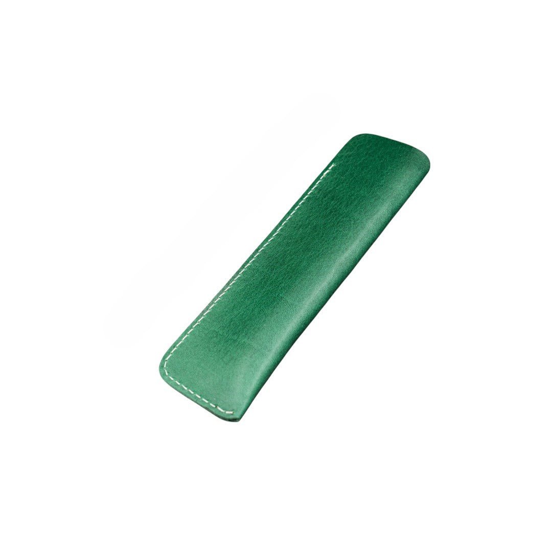 Galen Leather Single Fountain Pen Sleeve Crazy Horse Green