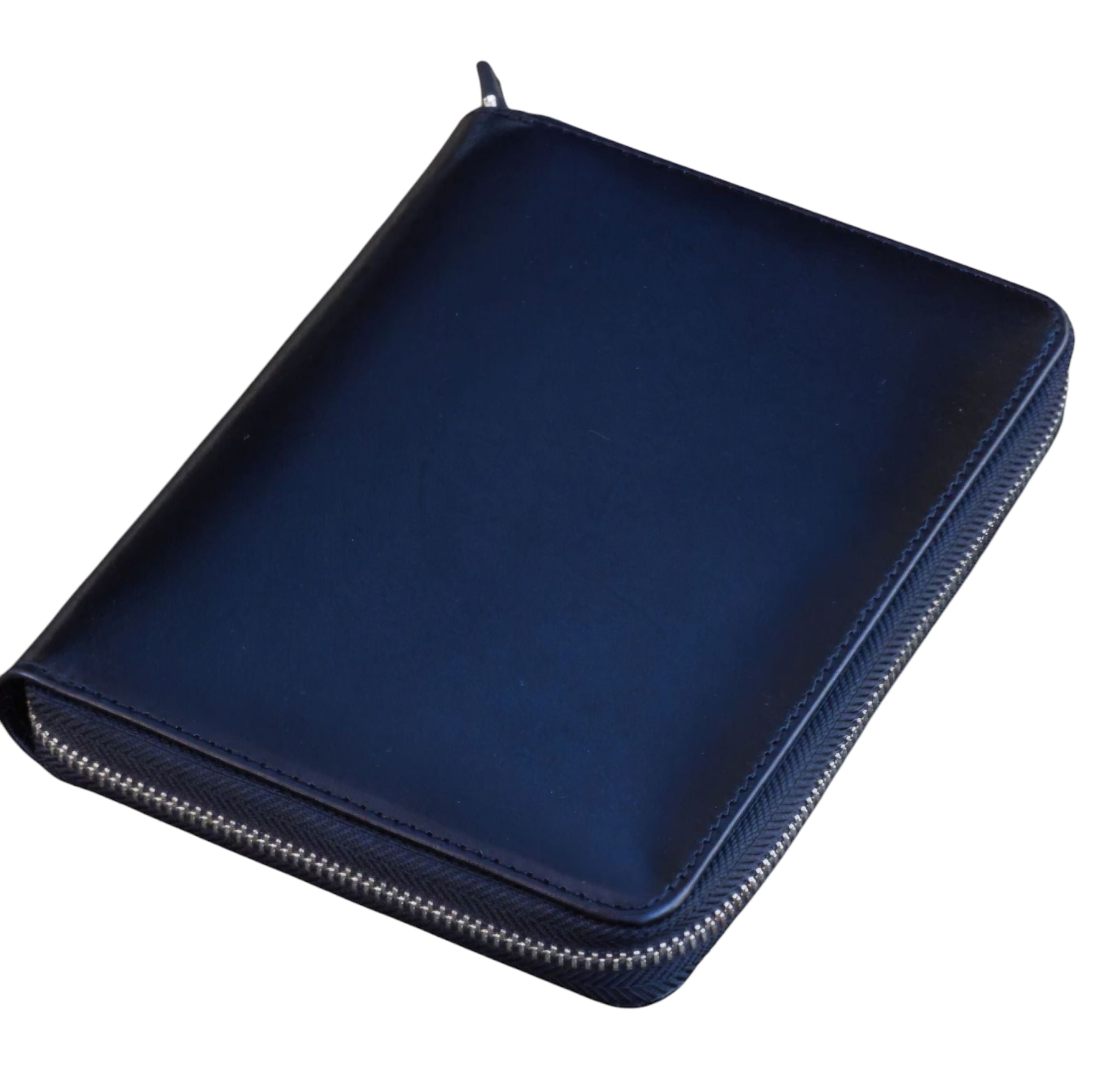 Galen leather Zippered 5 Slots Pen Case Black