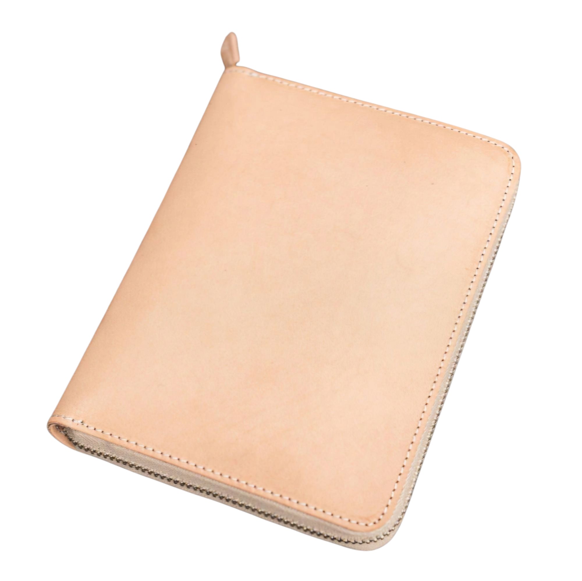 Galen leather Zippered 5 Slots Pen Case Undyed