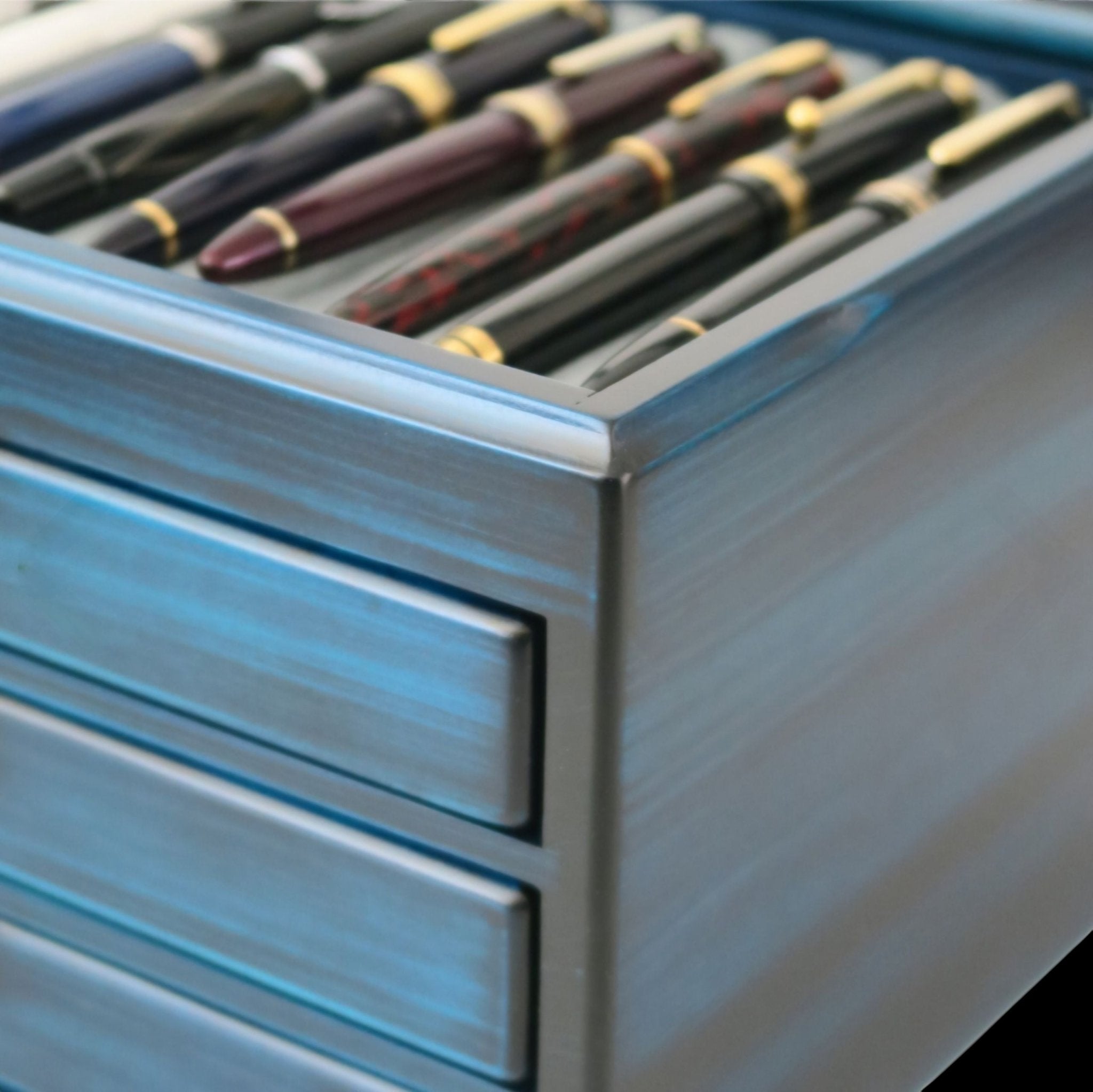 Hinoki Blue Fountain Pen Box 40