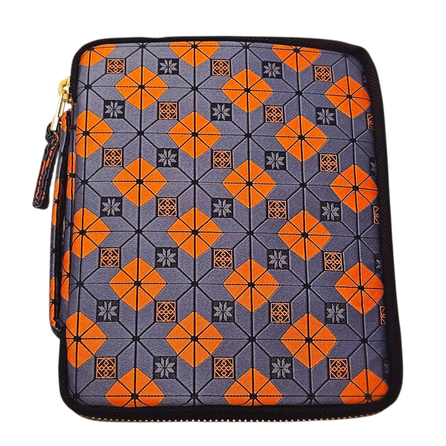 Kyokuhaku Zippered 10_Pen Case Siraya Orange