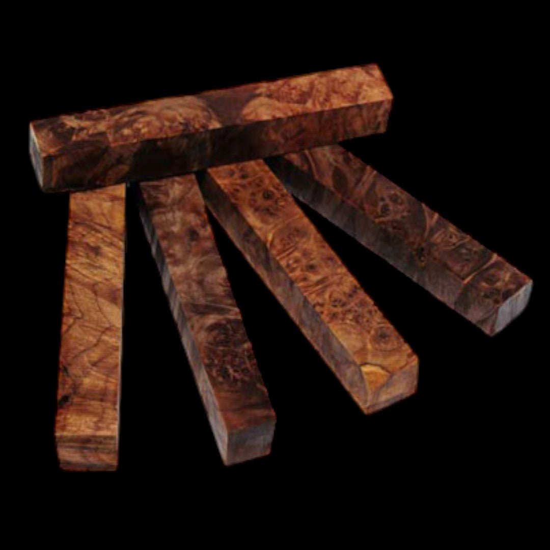 Stabilized Pen Blanks Maple Burr Clear