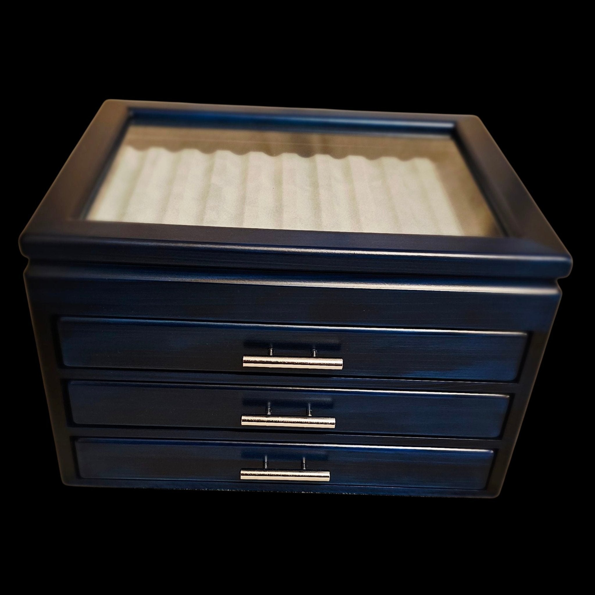Toyooka Craft Fountain Pen Box for 40 Pens Hinoki Blue