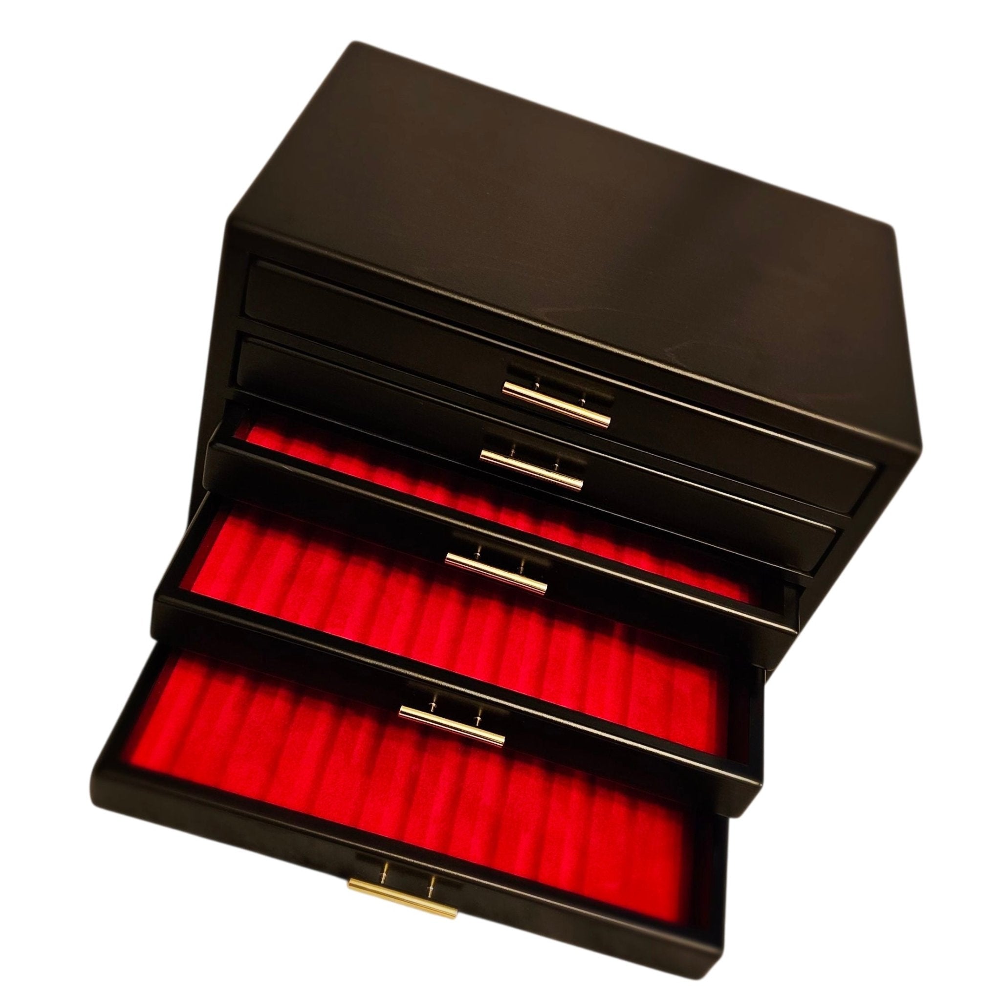 Toyooka Craft Fountain Pen Box for 60 Pens Hinoki Black