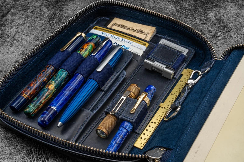 Expansi-Folio Leather Wide A5 Zip Folio