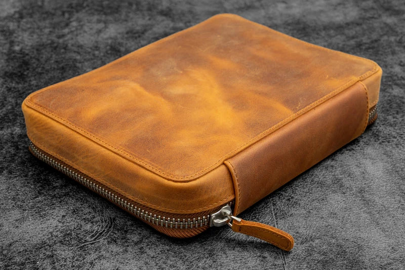 Expansi-Folio Leather Wide A5 Zip Folio