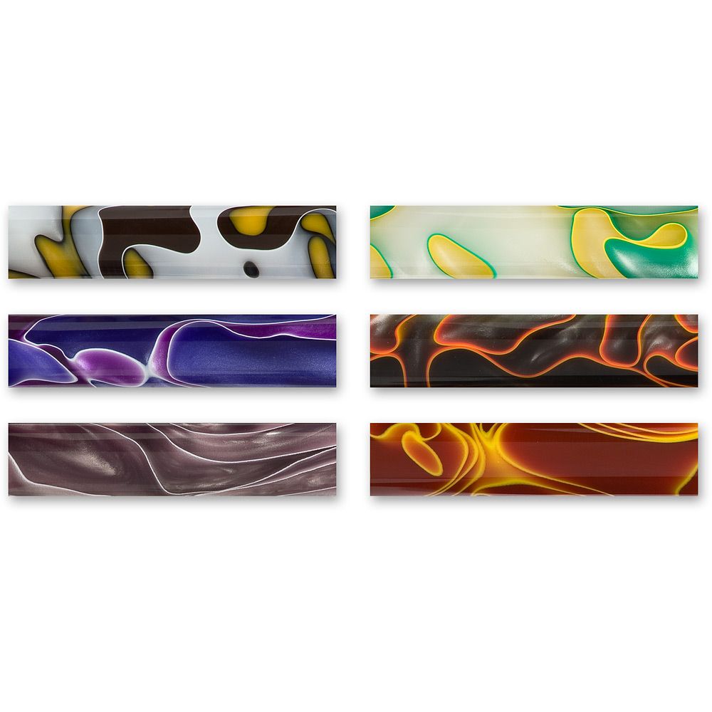 Axminster Tools Acrylic Pen Blanks (Pkt 6) - Mixed Tropical Storm