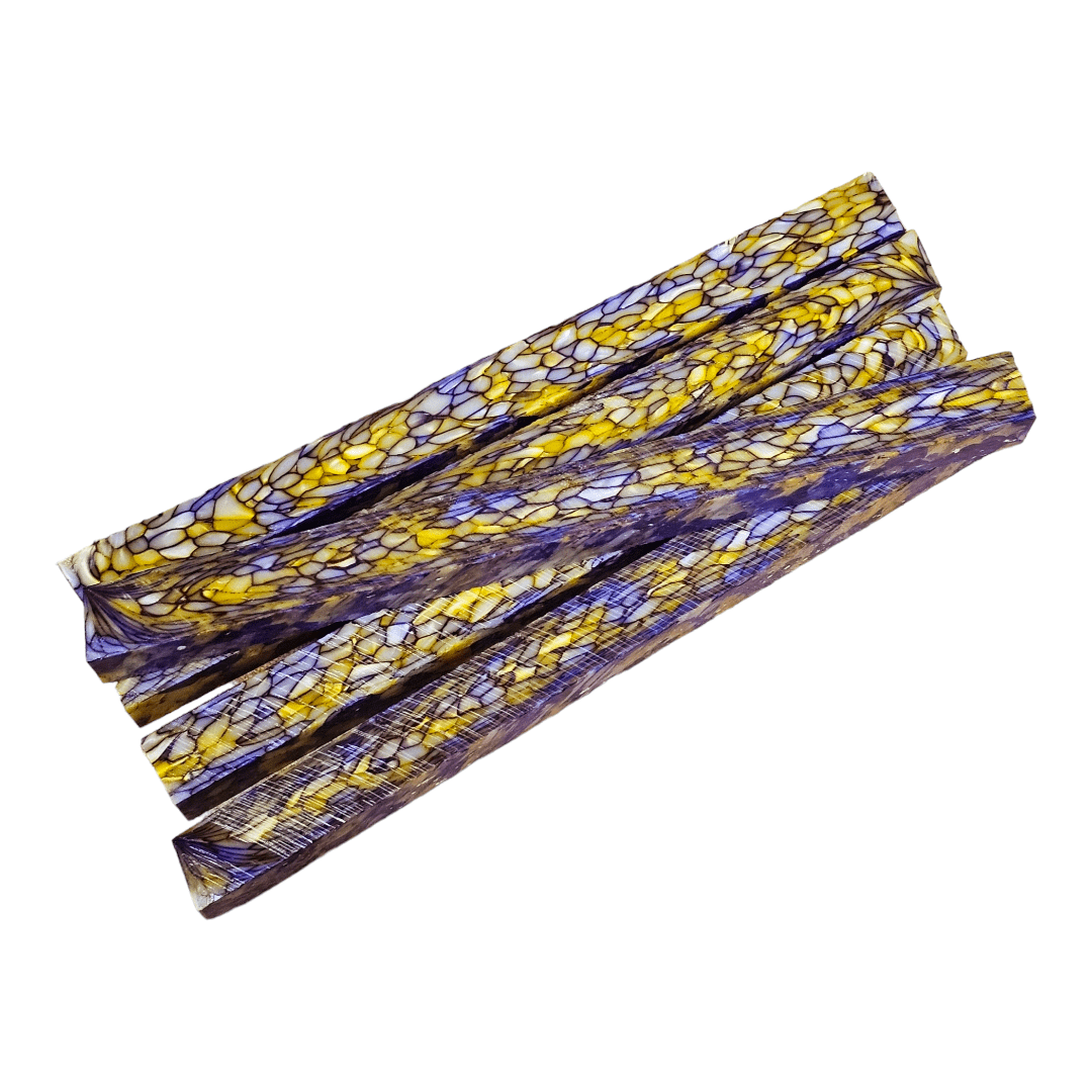 Erinoid Casein Pen Blanks Yellow Tiffany