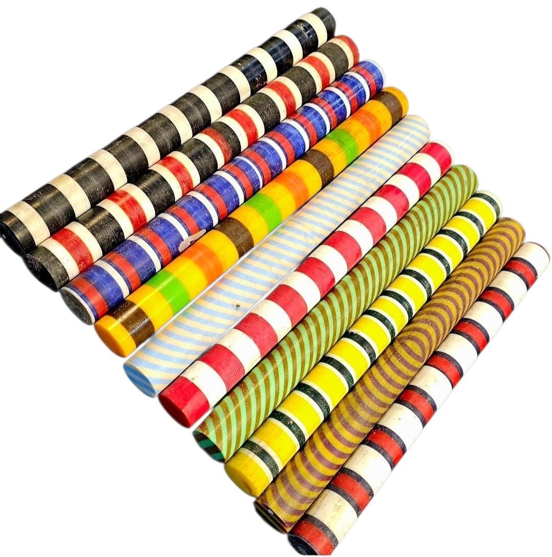 Erinoid Stripe Pen Blanks Caramel & Brown