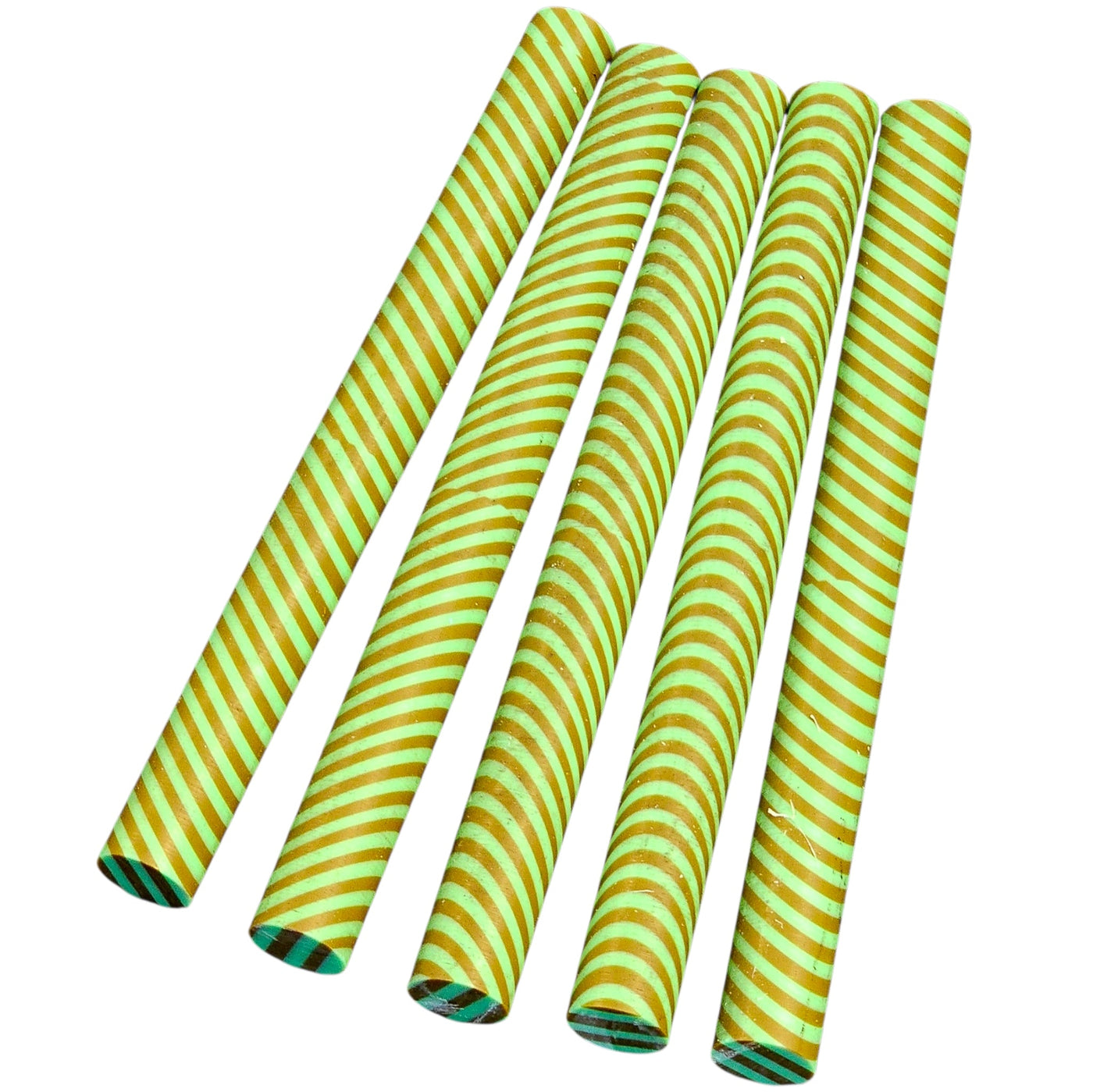 Erinoid Stripe Pen Blanks Green & Brown
