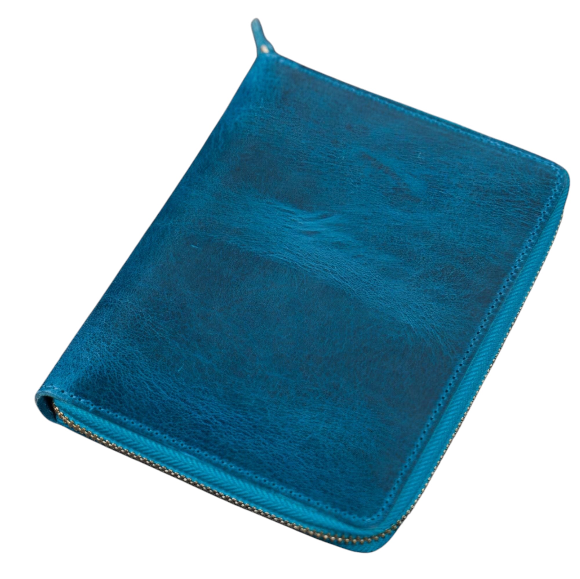 Galen Leather Zippered 10 Slots Pen Case with A5 Notebook Holder