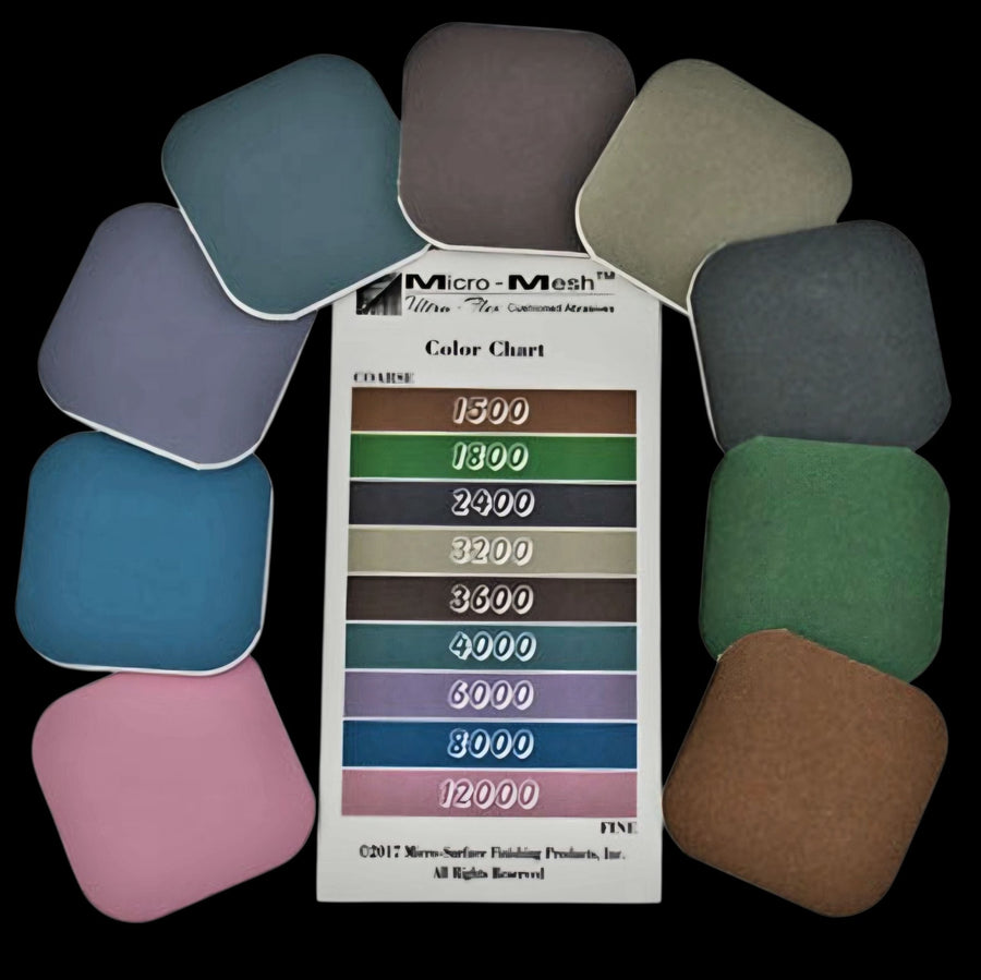 Genuine Micro Mesh Regular Polishing Pads (9 Pack) 2" x 2"