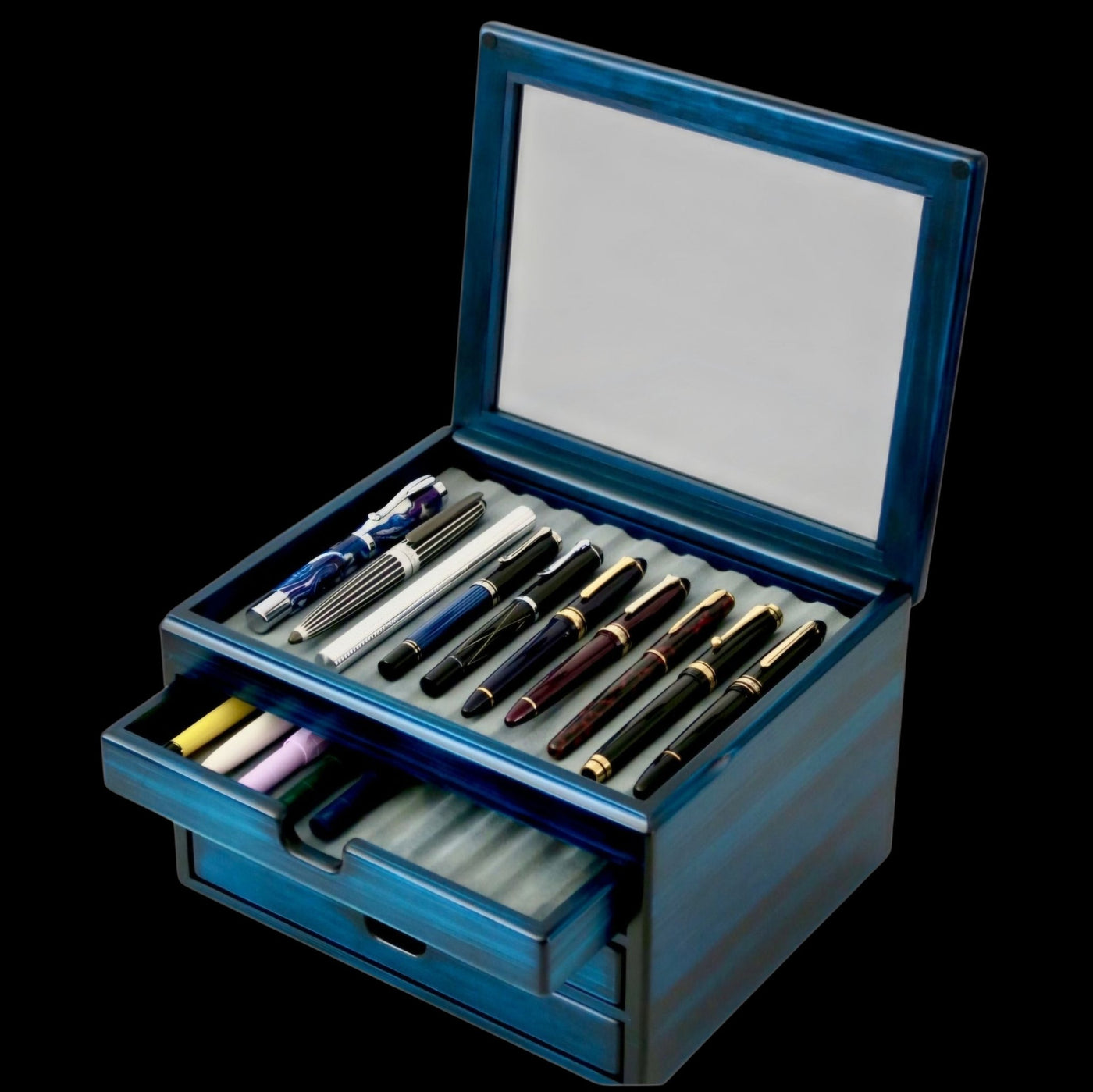 Hinoki Blue Fountain Pen Box 40