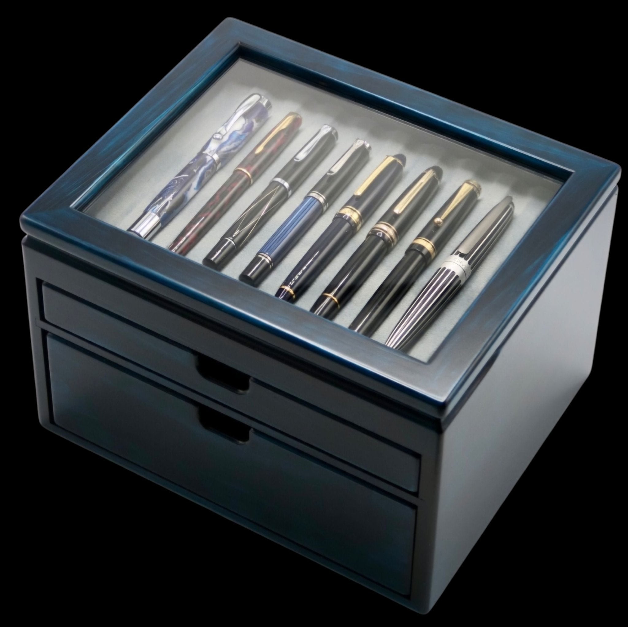 Hinoki Blue Fountain Pen Box