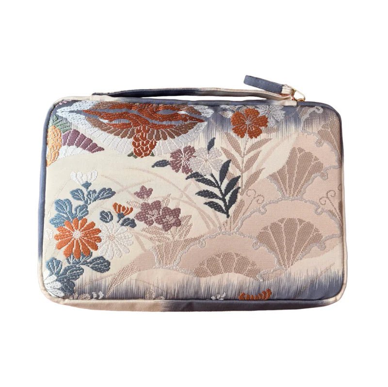 Kyoku Haku Zippered 20 _Pen Case Kimono Obi