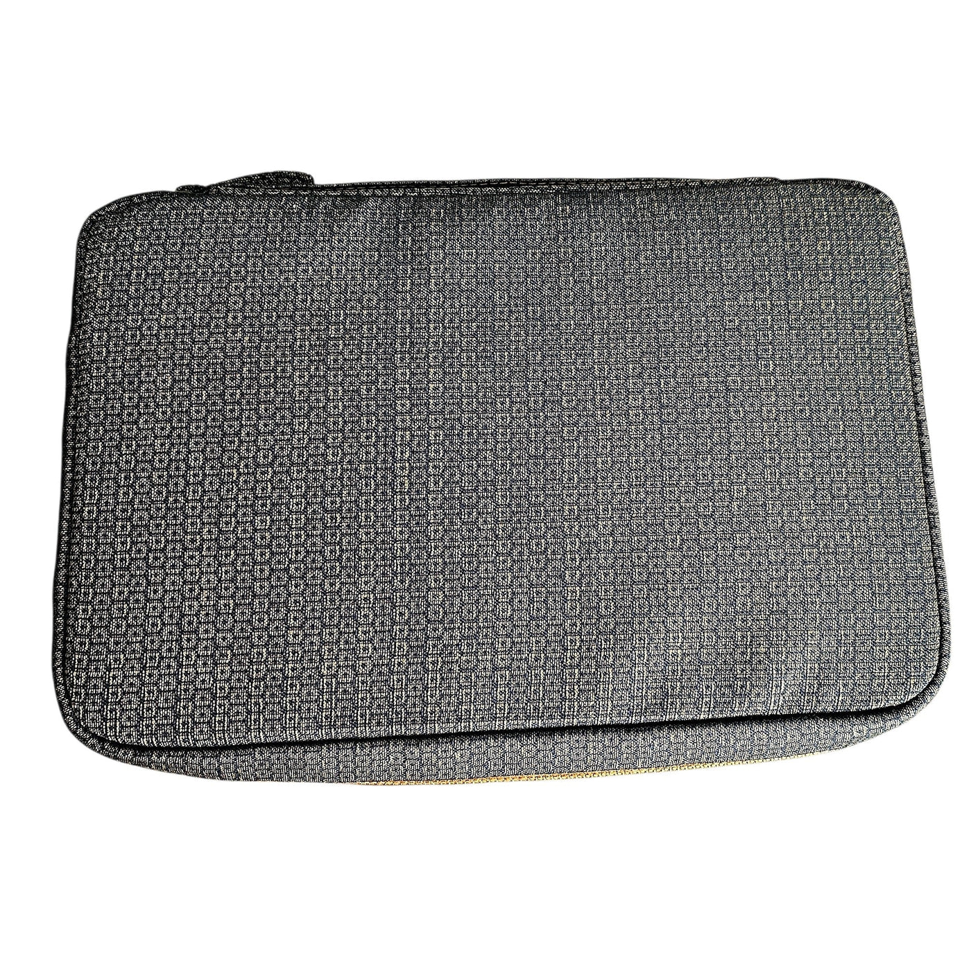 Kyoku Haku Zippered 20 _Pen Case Gray Brown Cotton