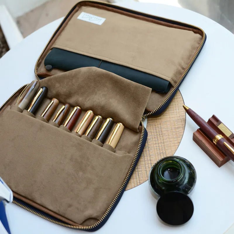 Kyokuhaku Zippered 10_Pen Case Denim