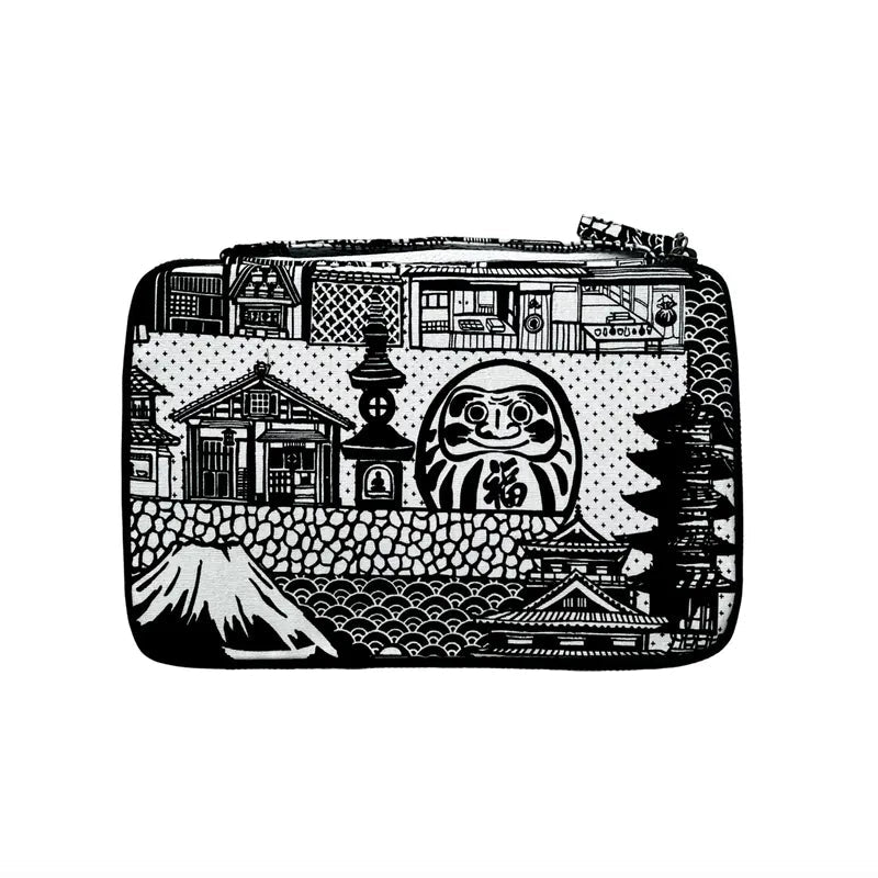 Kyokuhaku Zippered 10_Pen Case Daruma