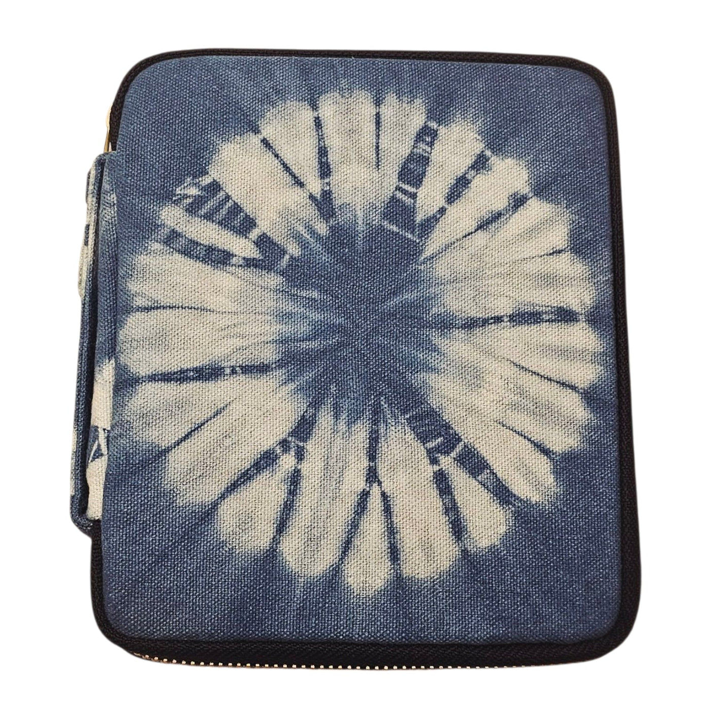 Kyokuhaku Zippered 10_Pen Case Indigo Radial
