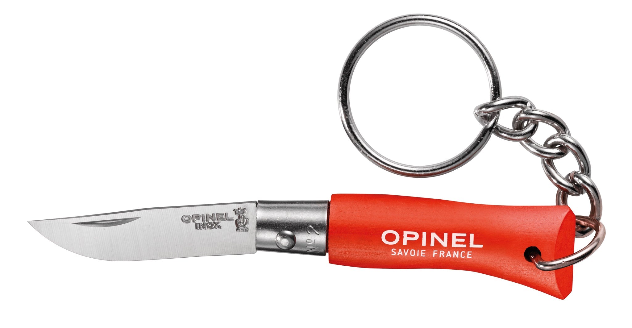 Opinel N°02 Colorama Non Locking Keyring Knife Orange