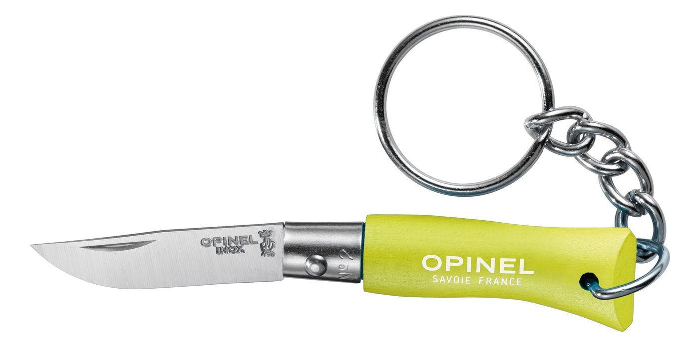 Opinel N°02 Colorama Non Locking Keyring Knife Anise
