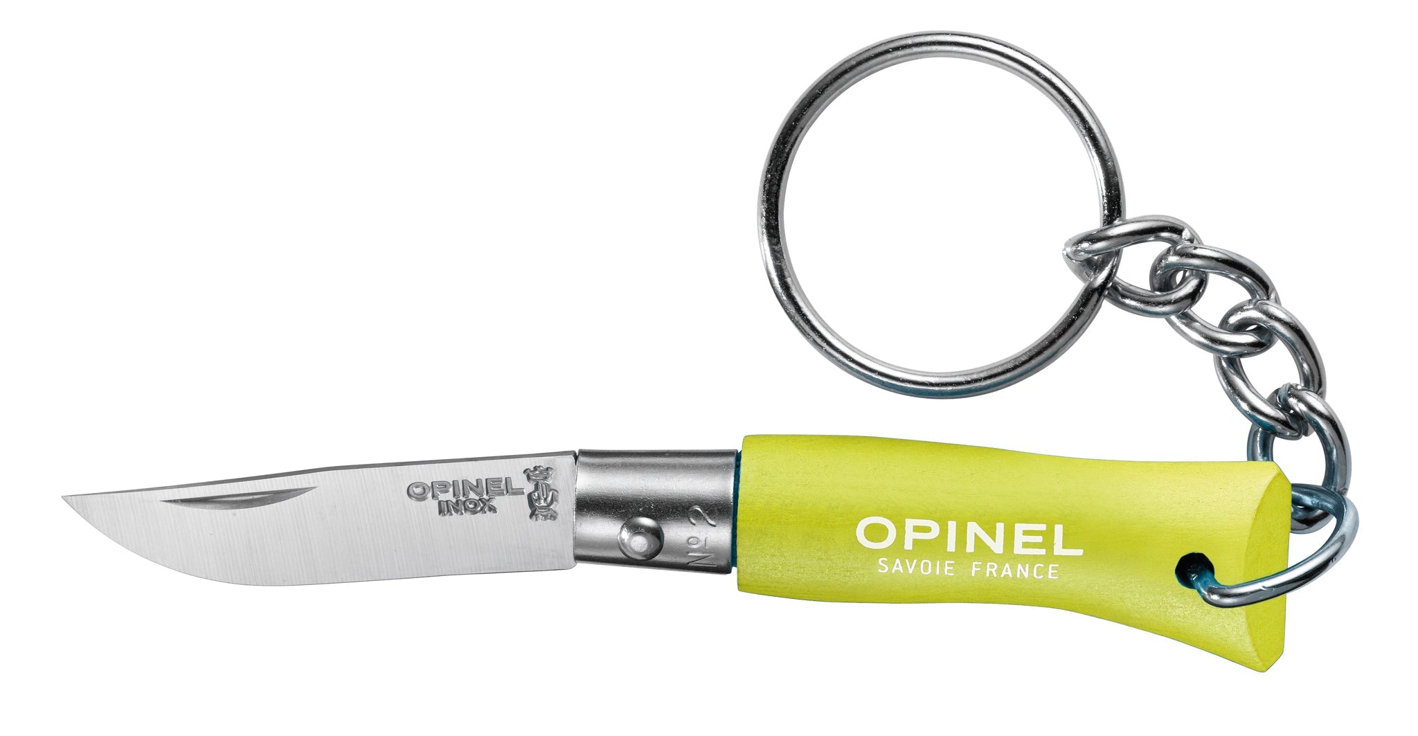 Opinel N°02 Colorama Non Locking Keyring Knife Anise