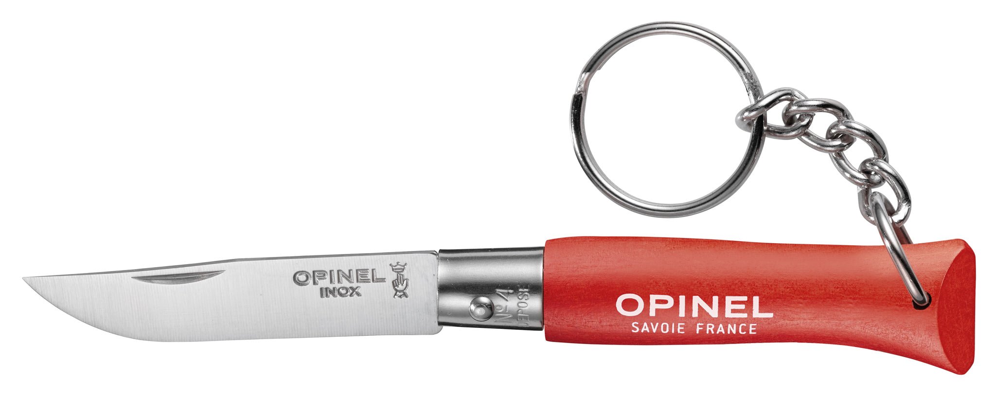 Opinel N°04 Colorama Non Locking Keyring Knife Red