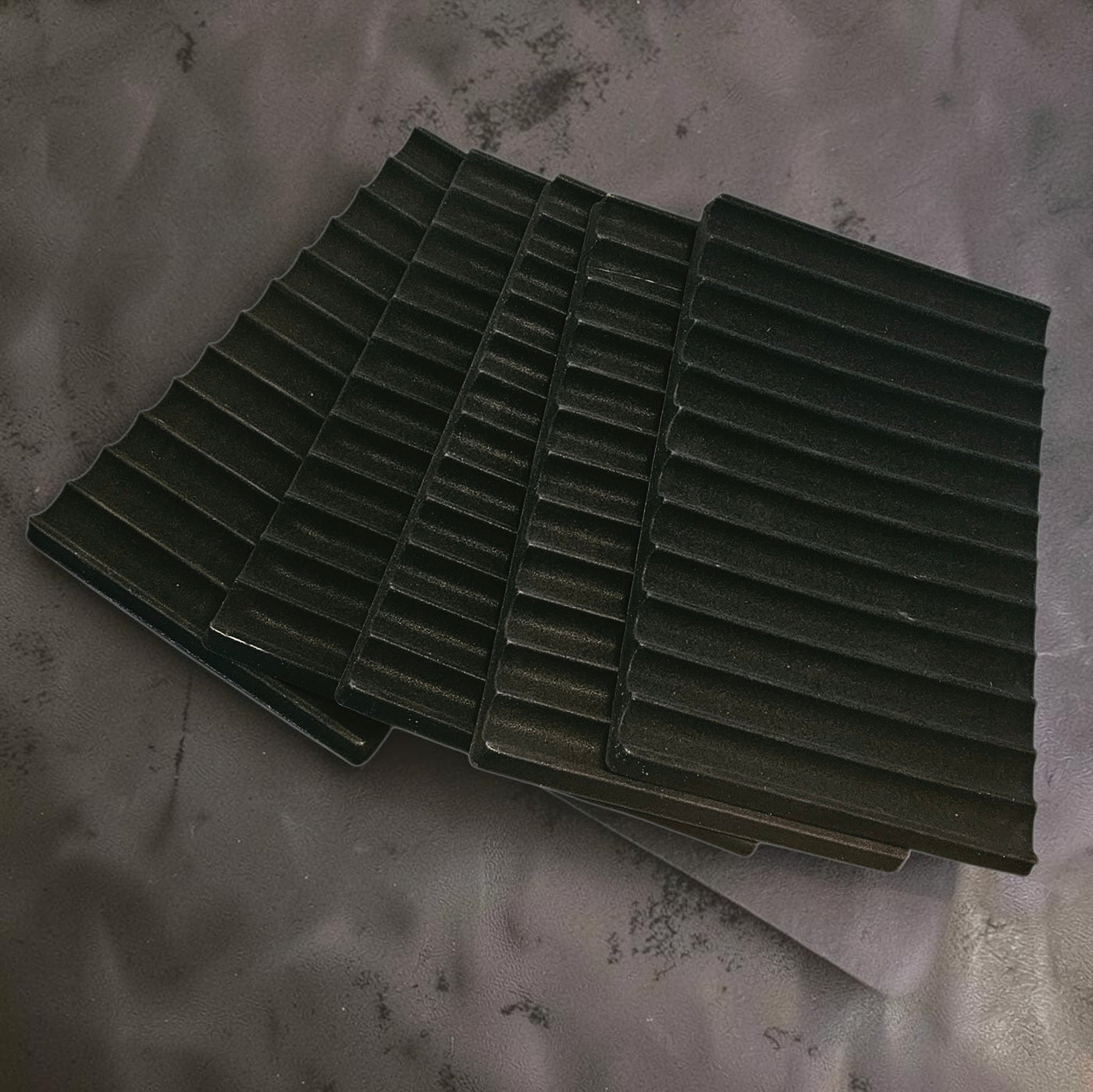 Recycled Black Velvette Plastic Pen Trays