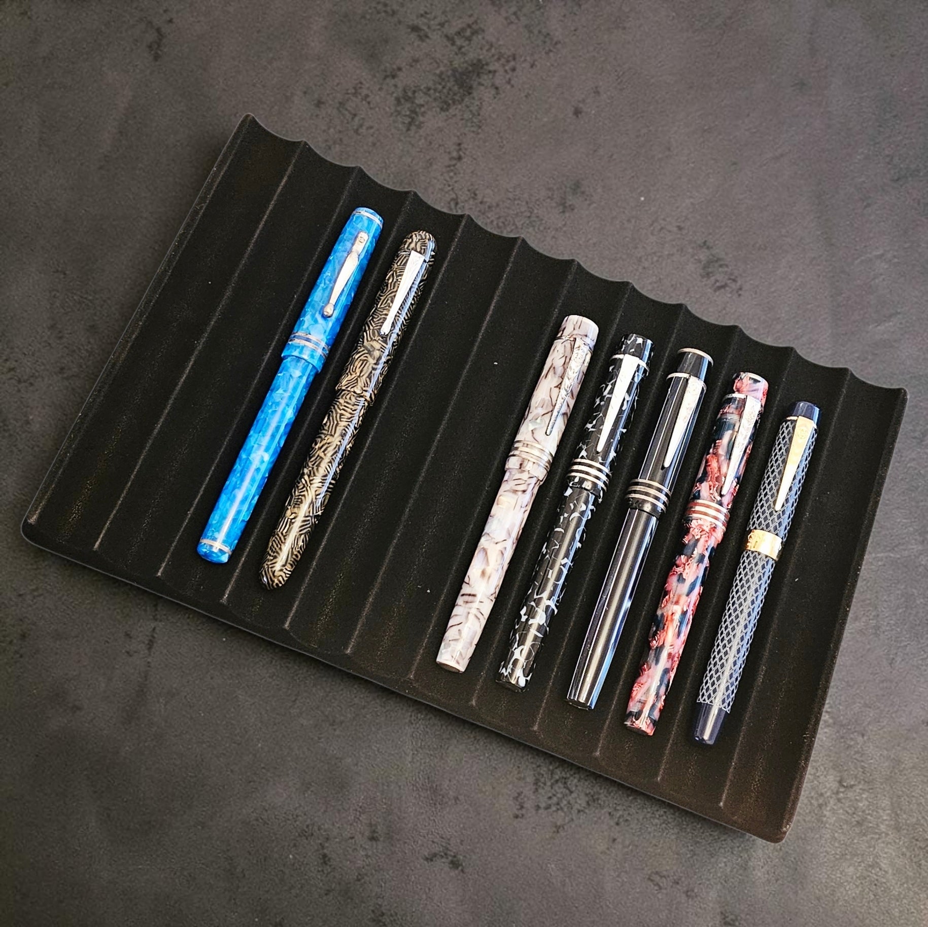 Recycled Black Velvette Plastic Pen Trays