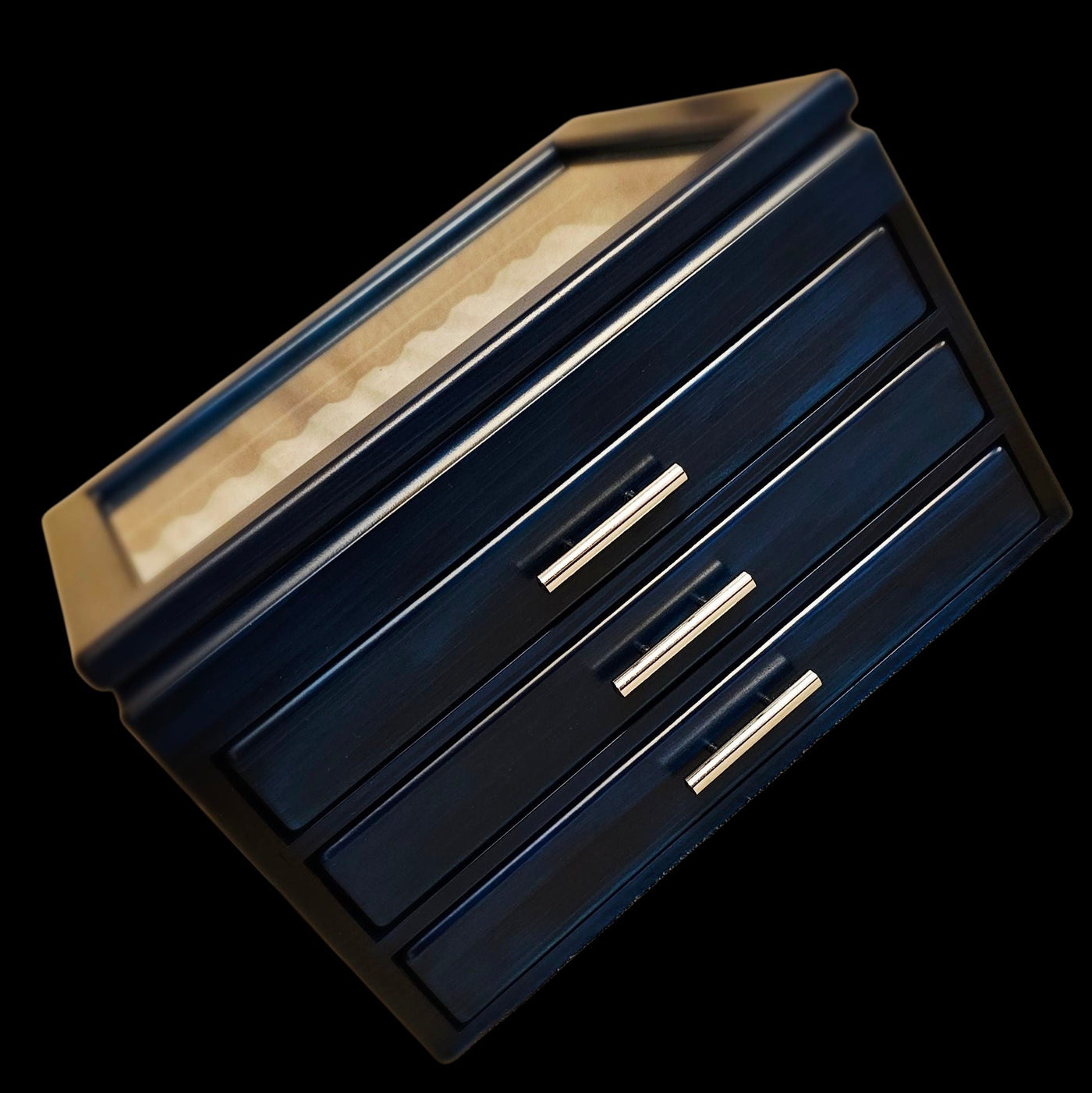 Toyooka Craft Fountain Pen Box for 40 Pens Hinoki Blue